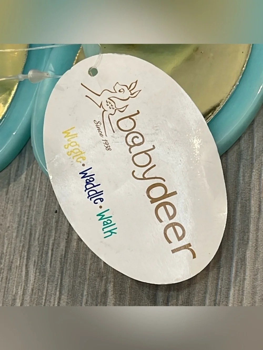 NWT Baby Deer Aqua Jelly Sandals Size 10